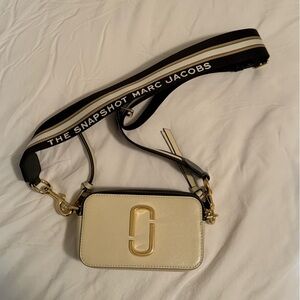 Marc Jacobs Ivory and Black Snapshot Crossbody